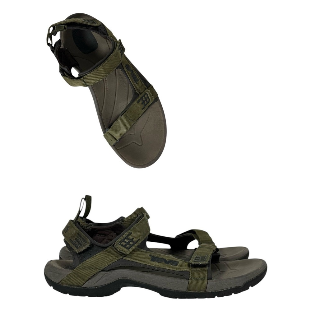 Teva Terra Fi 4 Mens Hiking Sandals Olive Green 4141 Spider Rubber Size 11